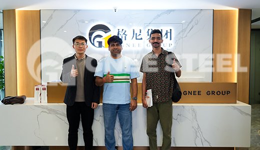 Indian customers visited GNEE to purchase 8,000 tons of API 5L X42 line pipeIndian customers visited GNEE to purchase 8,000 tons of API 5L X42 line pipe