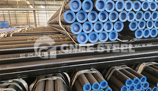 600 tons of API 5L GRB straight seam pipes and seamless pipes have been shipped to Tianjin Port