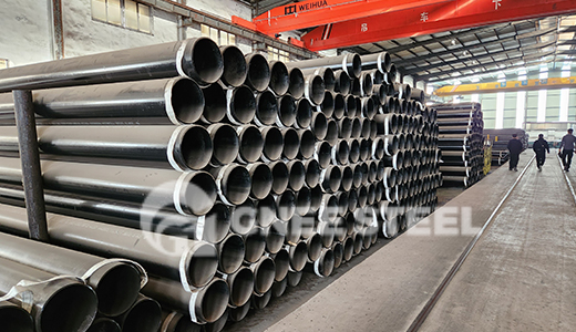 300 Tons A53 Seamless Pipe inspected and ready for shipment.