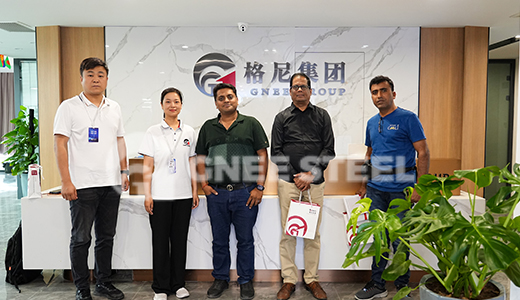 Indian customers visit GNEE Group for 500 tonnes of A252 pipe piles